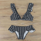 brazilian Women Swimsuit Ruffle Shoulder Bikini Set