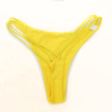 2019 SEXY Women Bikini bottom solid color G-String Brazilian Thongs Swimwear