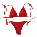 bikini micro two-piece suit String swimsuit female Sexy red swimwear women 2019 bathing suit Brazilian biquini