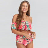 2019 Sexy bikini Set High Waist Swimwear Women Striped Biquini
