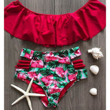 2019 Sexy bikini Set High Waist Swimwear Women Striped Biquini