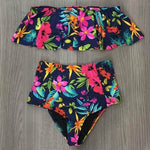 2019 Sexy bikini Set High Waist Swimwear Women Striped Biquini