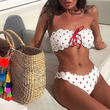 2019 Sexy Women Wave Point Push-Up Padded Bra Beach Bikini Set Swimsuit Swimwear bathing suit women high waist biquini