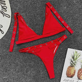Neon Adjustable Bikini 2019 Sexy Thong Swimsuits For Woman Push Up Swimming Suit