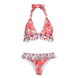 Flower print swimwear bikinis 2019 mujer Triangle swimsuit