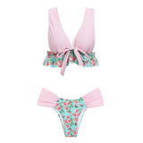 Flower print swimwear bikinis 2019 mujer Triangle swimsuit