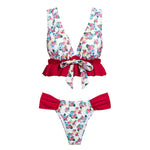 Flower print swimwear bikinis 2019 mujer Triangle swimsuit