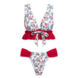 Flower print swimwear bikinis 2019 mujer Triangle swimsuit