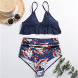 New 2019 high waist bikini hot sell triangle swimsuits women bikini set