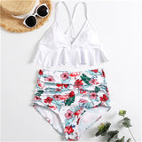 New 2019 high waist bikini hot sell triangle swimsuits women bikini set