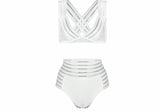Women's High Waisted Bikini Sets Padded Swimsuit